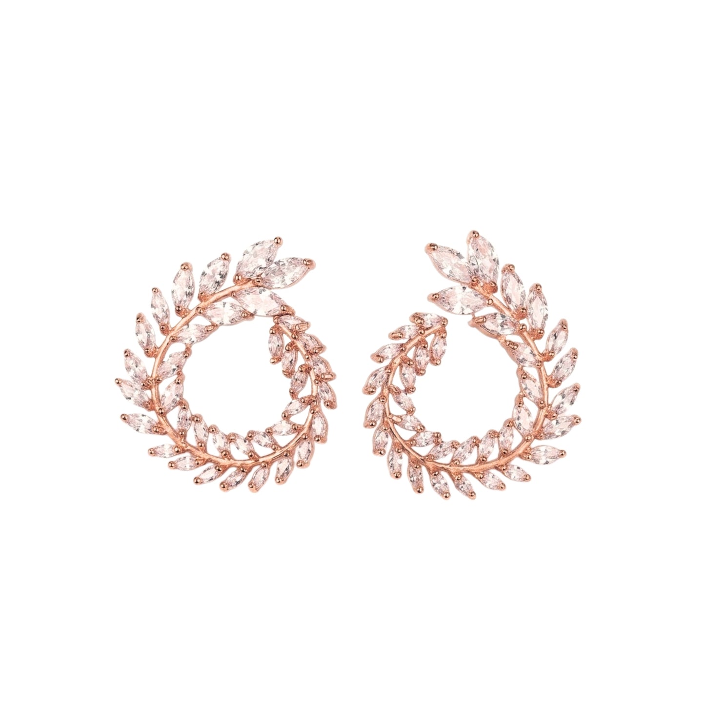 Lydia | Crystal Wreath Zirconia Stud Earrings