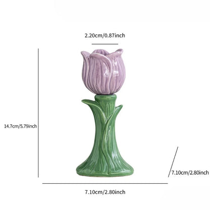 Fleur | Tulip Ceramic Taper Candle Holder