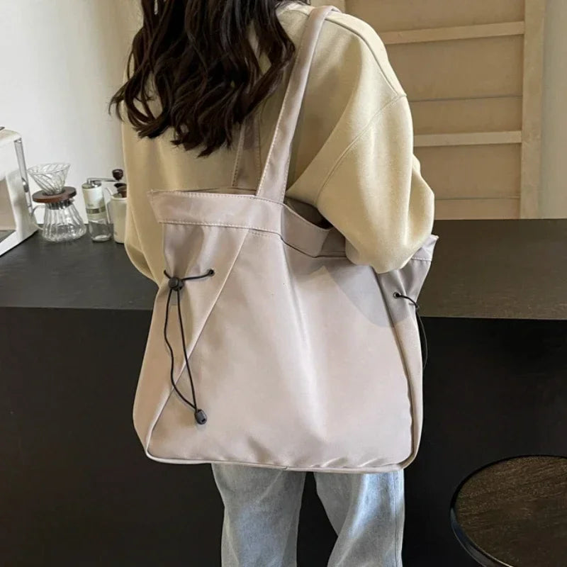 Hazel | Ruched Drawstring Shoulder Tote Bag