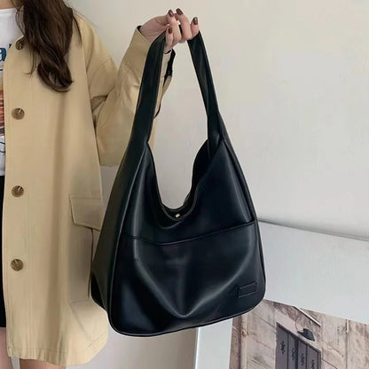 Lena | Slouchy Hobo Leather Shoulder Tote Bag