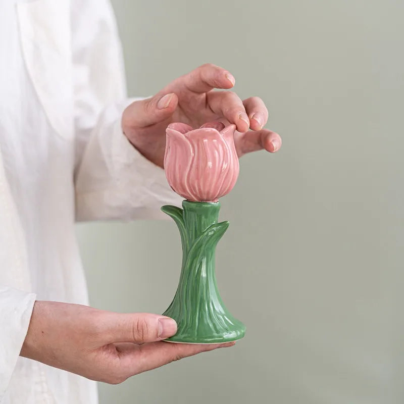 Fleur | Tulip Ceramic Taper Candle Holder