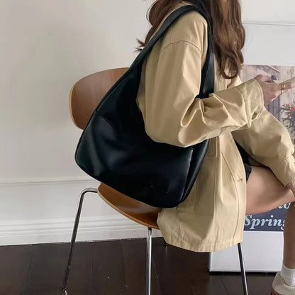 Lena | Slouchy Hobo Leather Shoulder Tote Bag