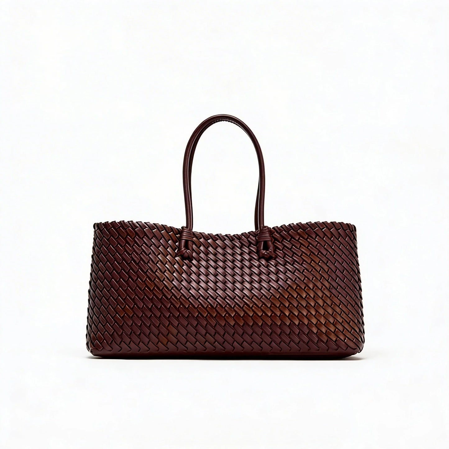 Isla | Open Top Woven Shoulder Tote Bag