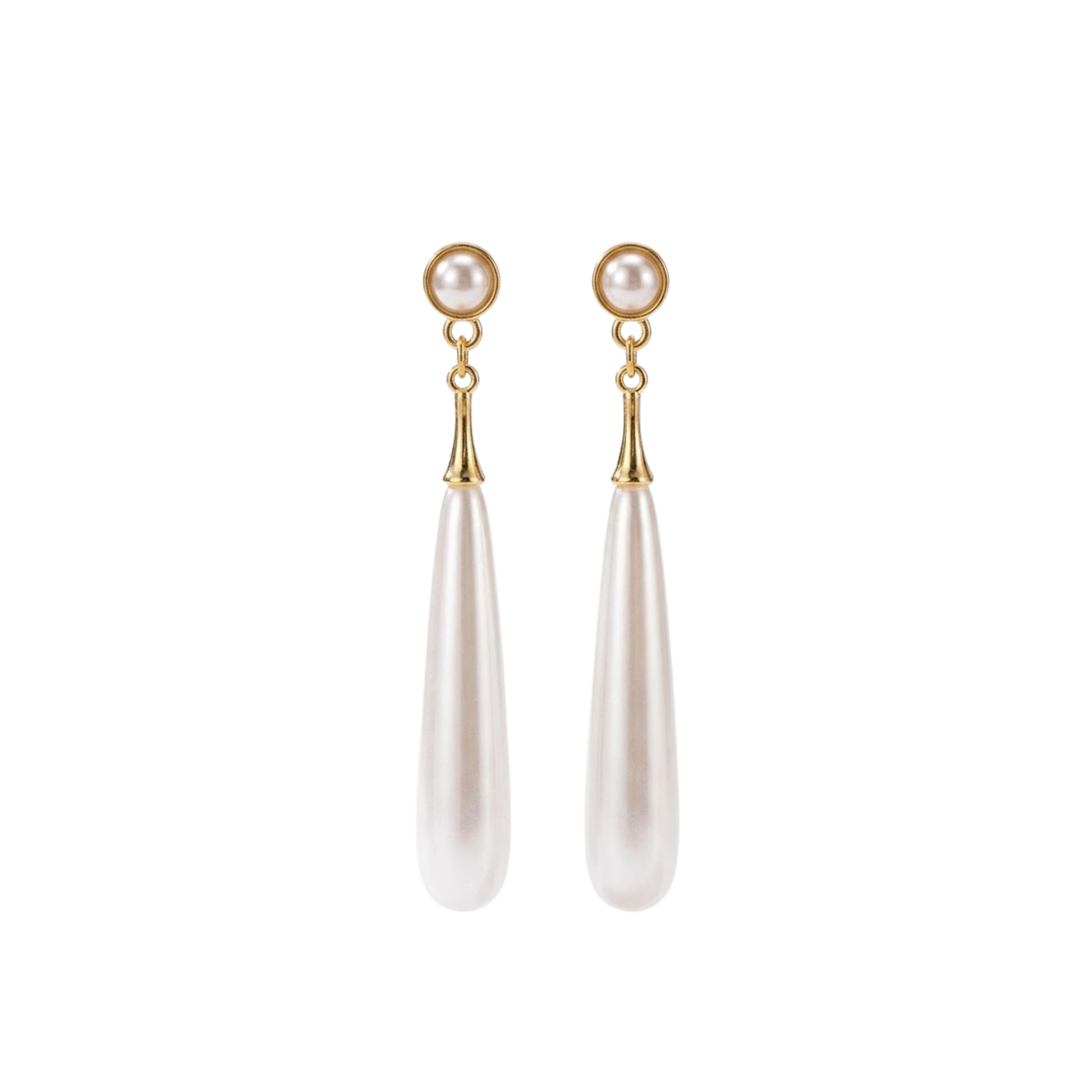 Elara | Teardrop Pearl Dangle Earrings