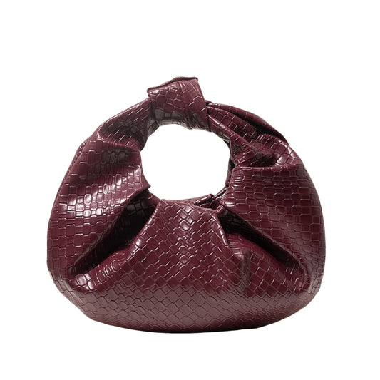 Demi | Croc Embossed Knotted Hobo Handbag