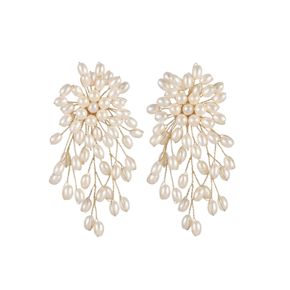 Seraphina | Cascading Tassel Pearl Earrings