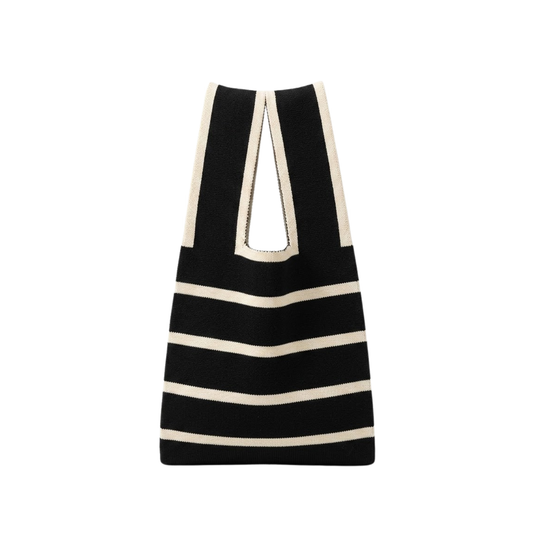 Blythe | Striped Knit Shoulder Handbag