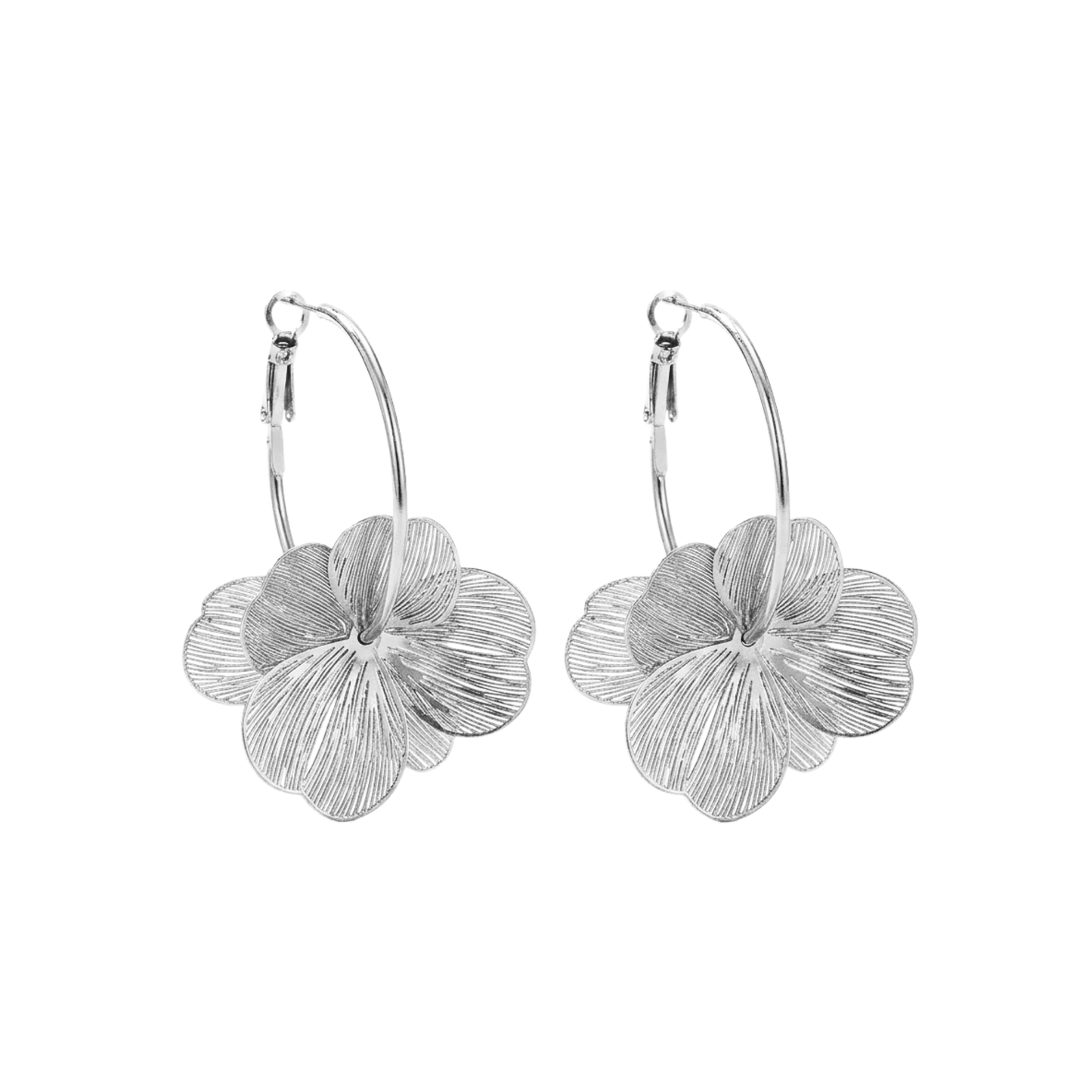 Amara | Layered Flower Vintage Style Hoop Earrings