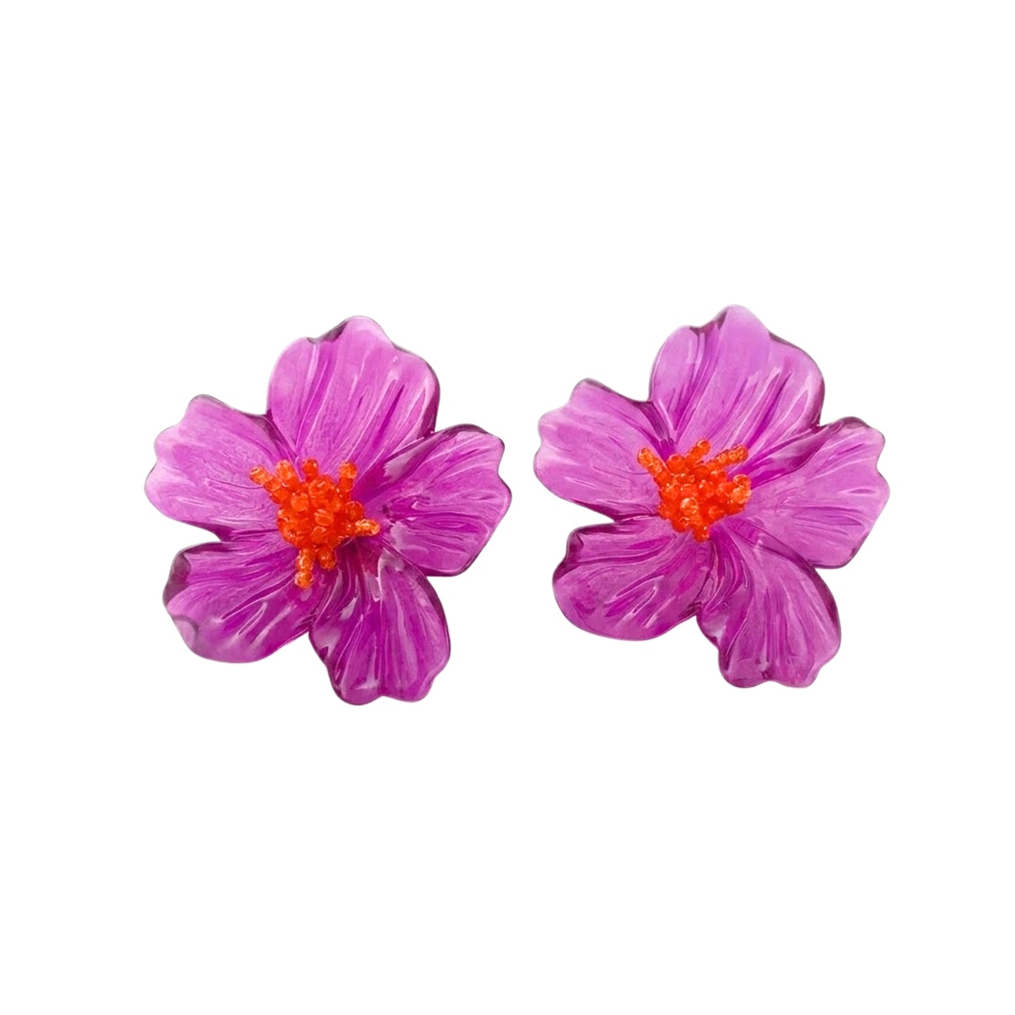 Poppy | Oversized Acrylic Floral Stud Earrings