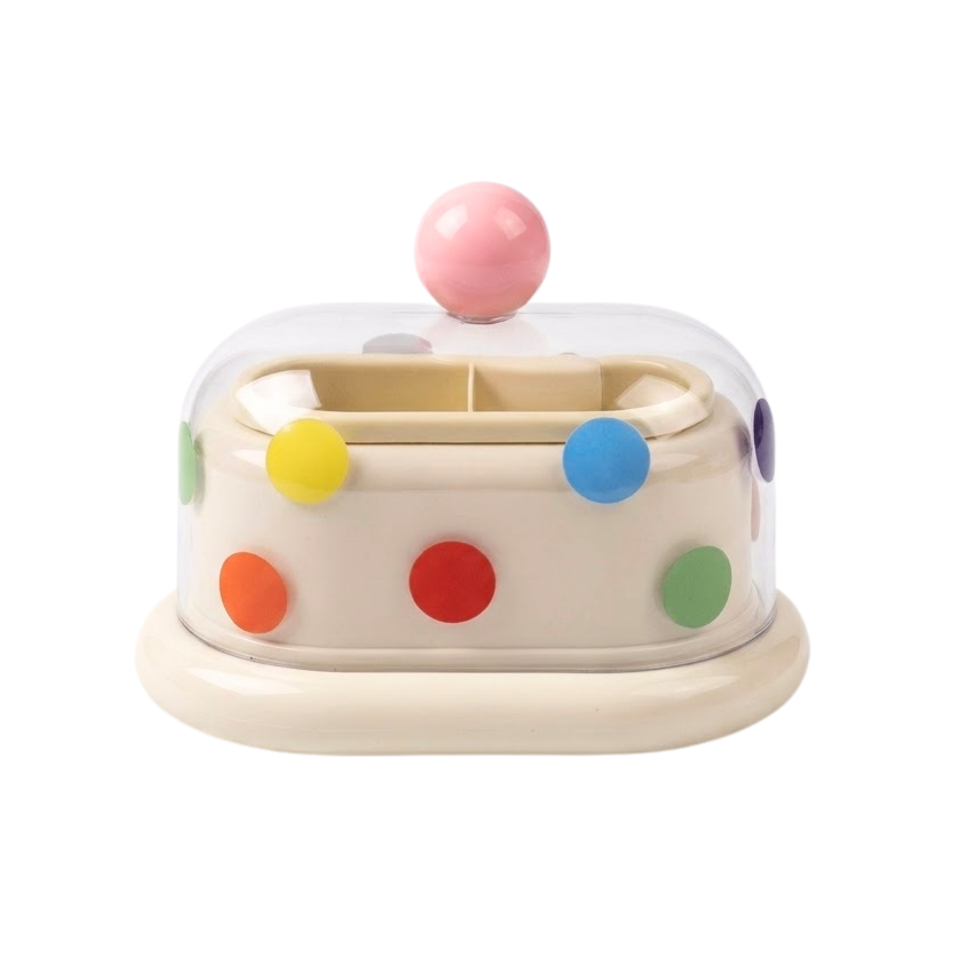 Pippa | Polka Dot Toothpick Cotton Swab Storage Box