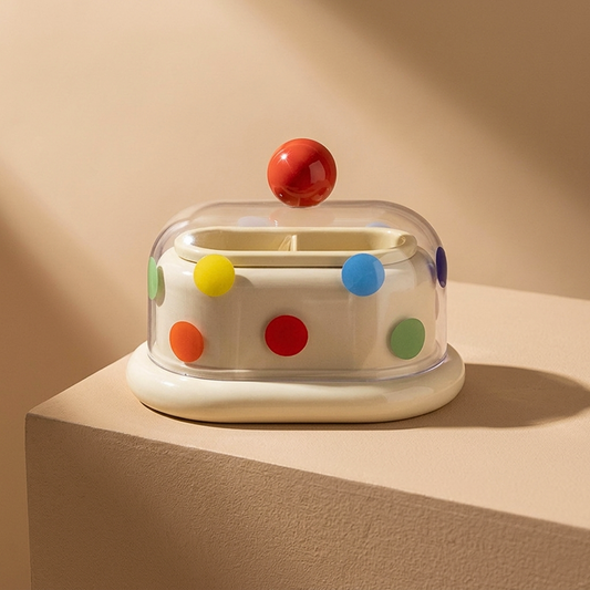 Pippa | Polka Dot Toothpick Cotton Swab Storage Box