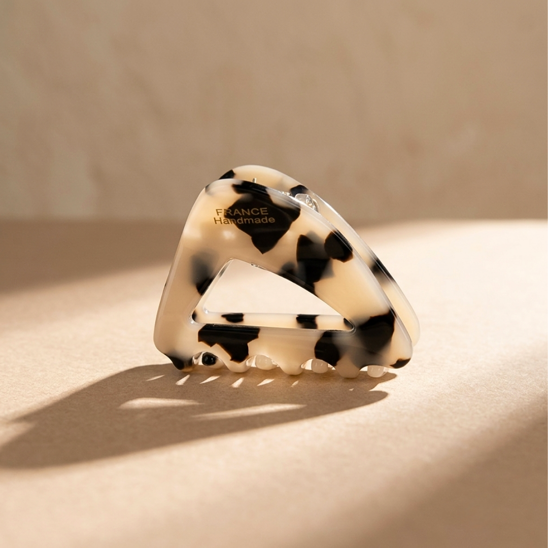 Ava | Triangle Acetate Mini Hair Claw Clip