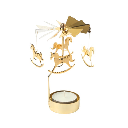 Eira | Spinning Gold Metal Rotating Tealight Candle Holder
