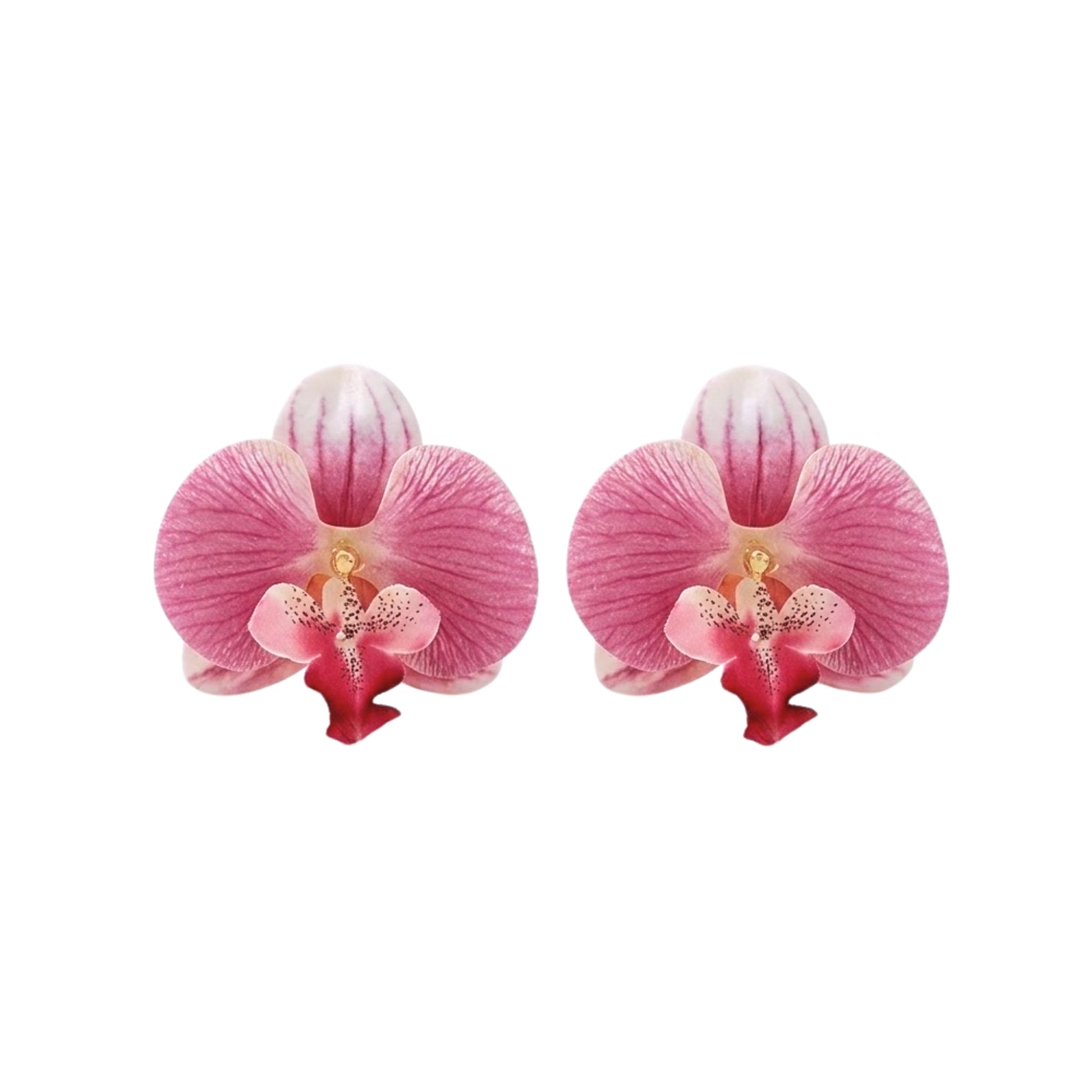 Orla | Orchid Resin Oversized Floral Earrings