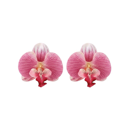 Orla | Orchid Resin Oversized Floral Earrings