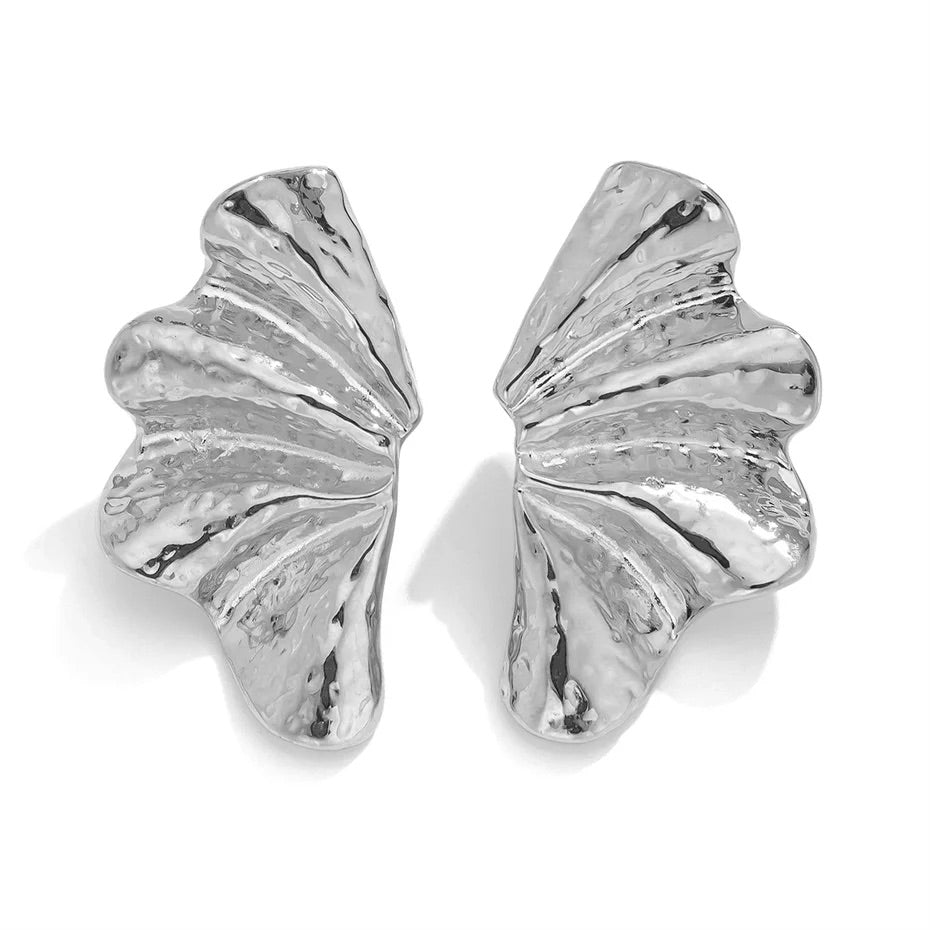 Brynn | Ginkgo Fan Maple Leaf Stud Earrings