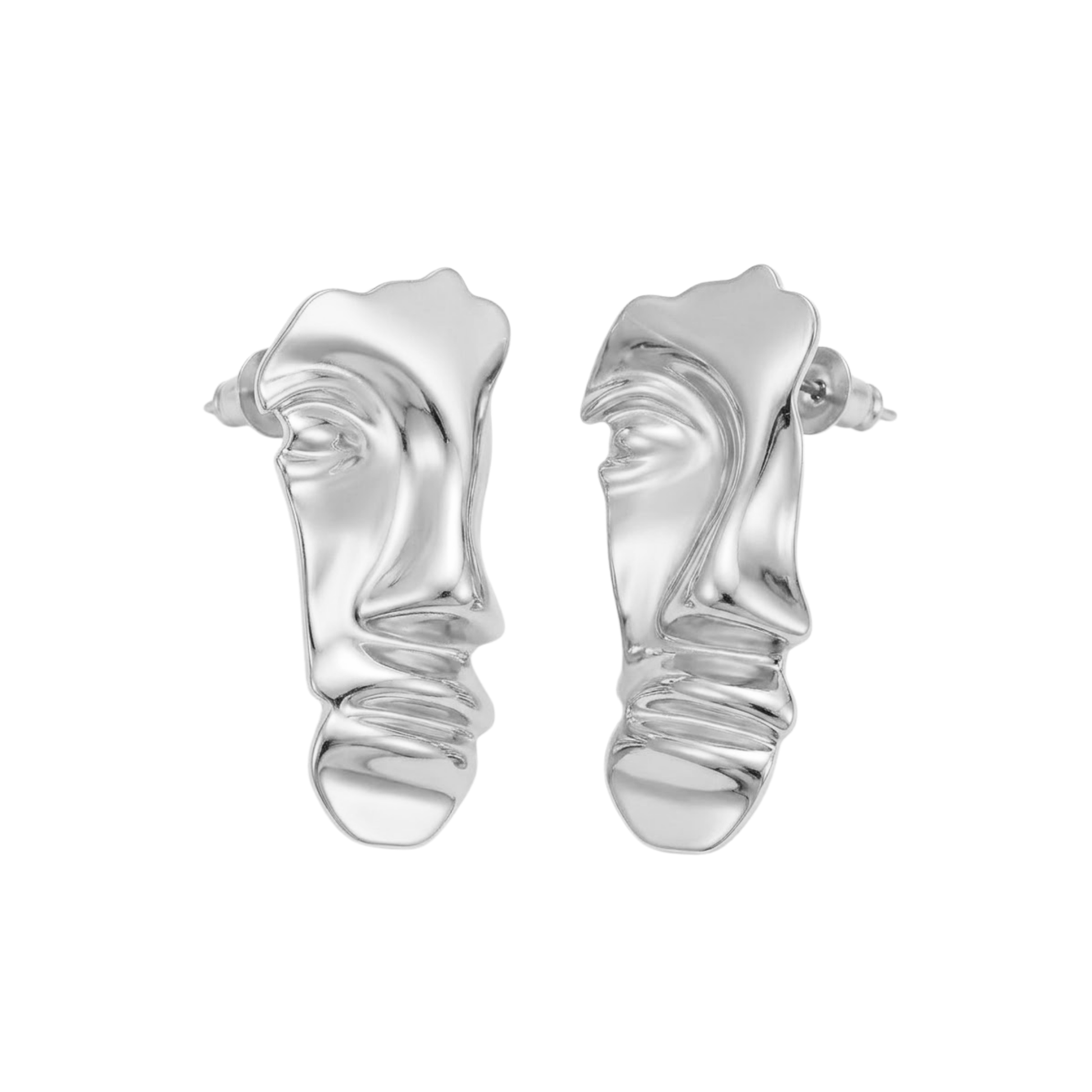 Muse | Abstract Face Sculptural Stud Earrings