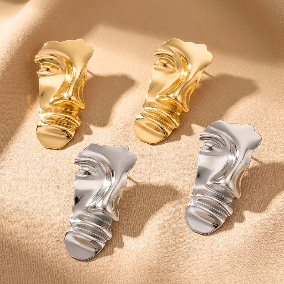 Muse | Abstract Face Sculptural Stud Earrings