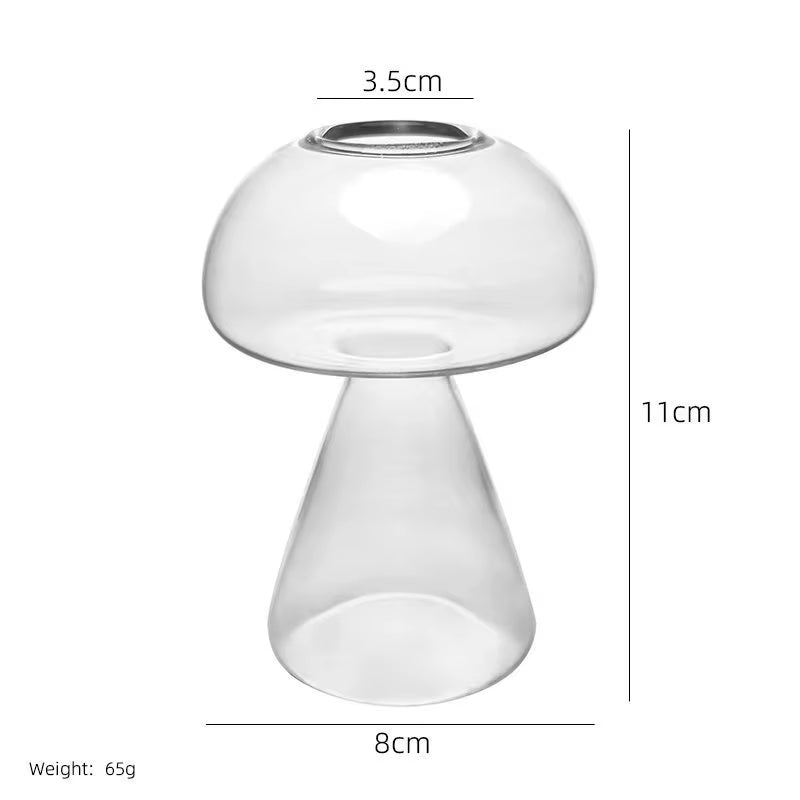 Sylvie | Mushroom Shaped Coloured Glass Vas
