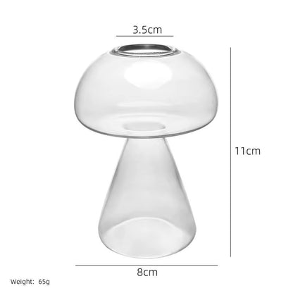 Sylvie | Mushroom Shaped Coloured Glass Vas