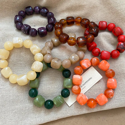 Beau | Chunky Acrylic Bead Stretch Bracelet