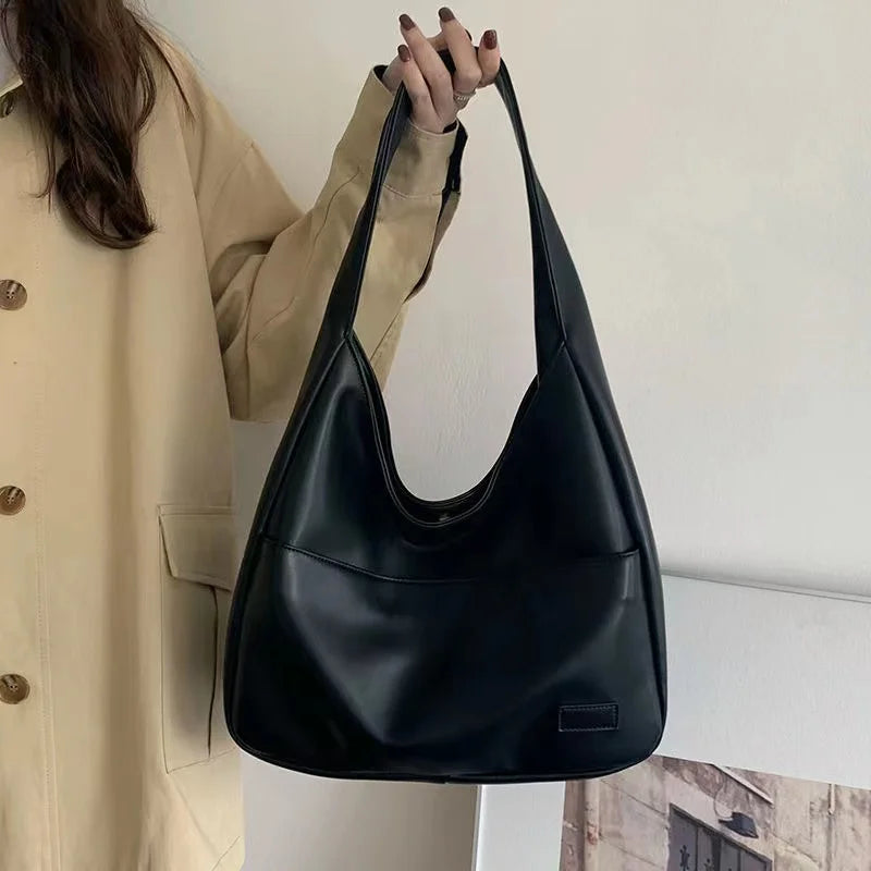 Lena | Slouchy Hobo Leather Shoulder Tote Bag
