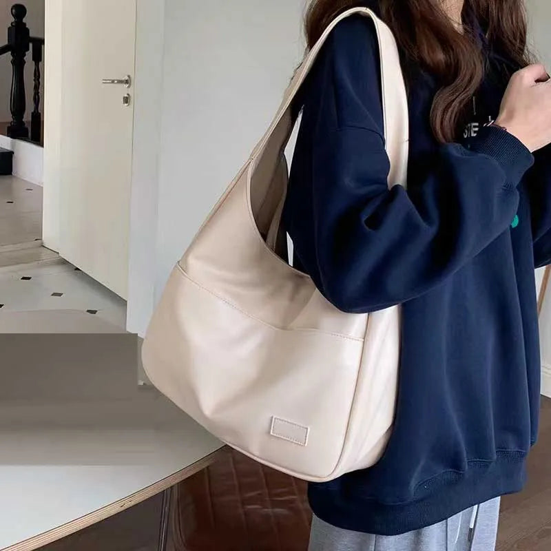 Lena | Slouchy Hobo Leather Shoulder Tote Bag