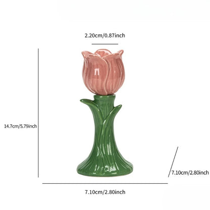 Fleur | Tulip Ceramic Taper Candle Holder