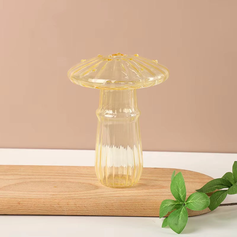 Sylvie | Mushroom Shaped Coloured Glass Vas
