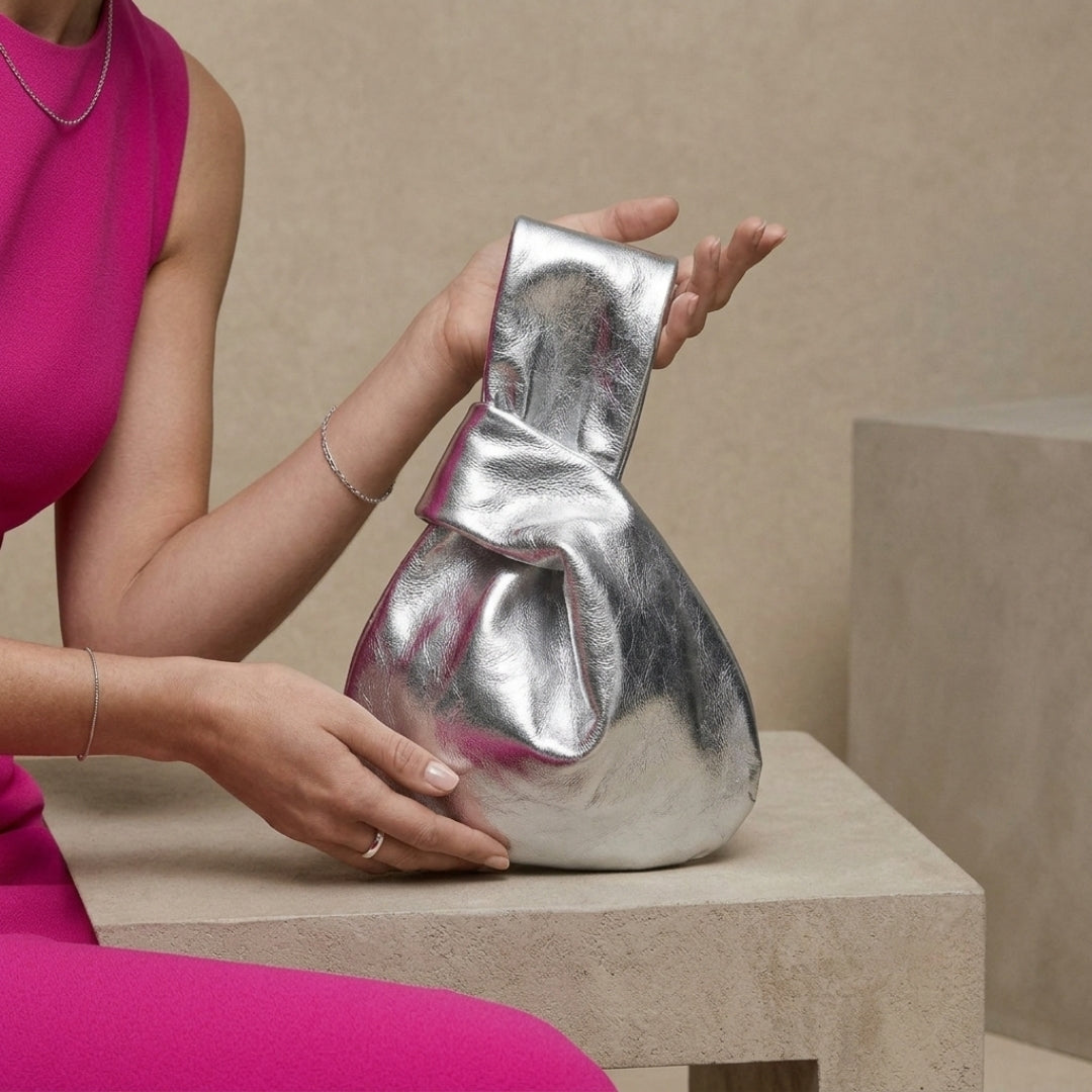 Juno | Metallic Knot Mini Handbag