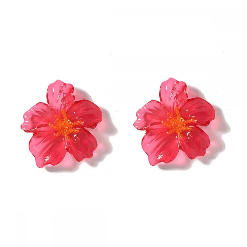 Poppy | Oversized Acrylic Floral Stud Earrings
