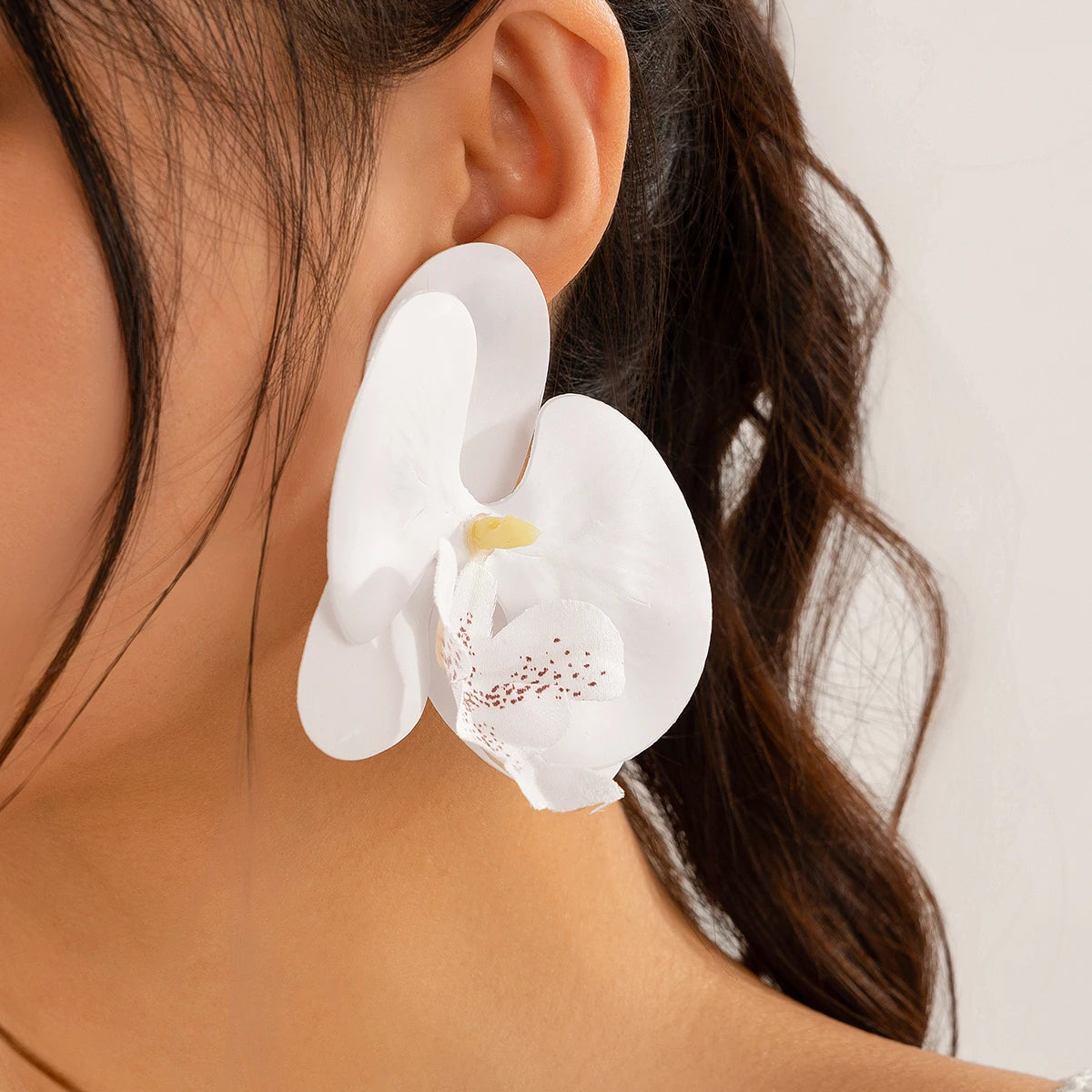 Orla | Orchid Resin Oversized Floral Earrings