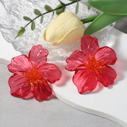 Poppy | Oversized Acrylic Floral Stud Earrings