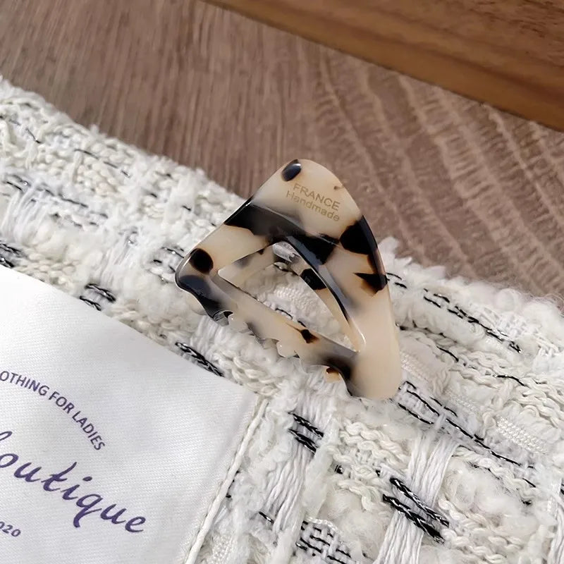 Ava | Triangle Acetate Mini Hair Claw Clip