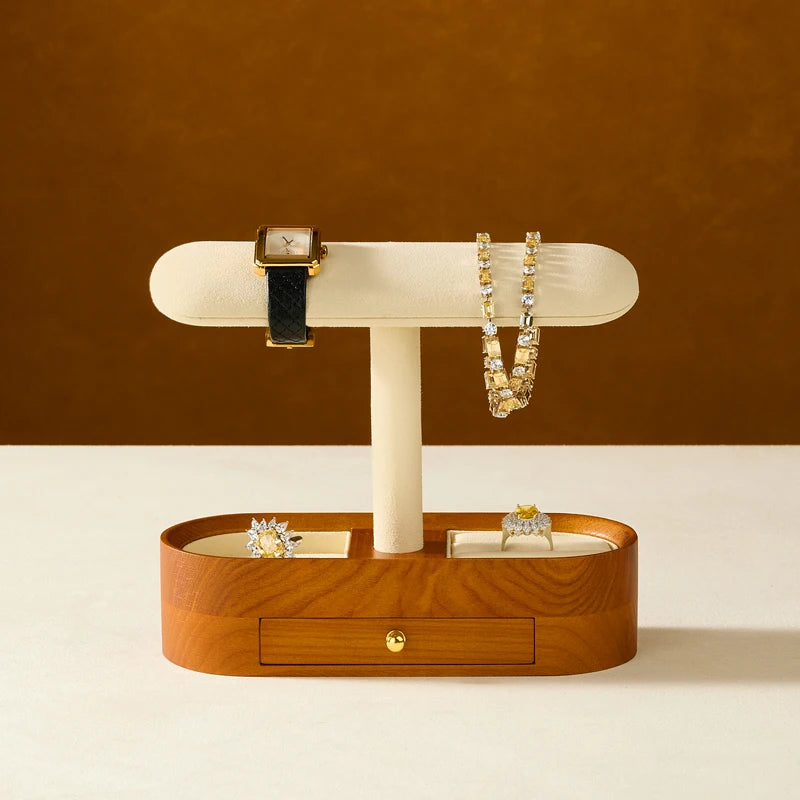 Ember | T-Bar Wooden Jewellery Organiser Stand