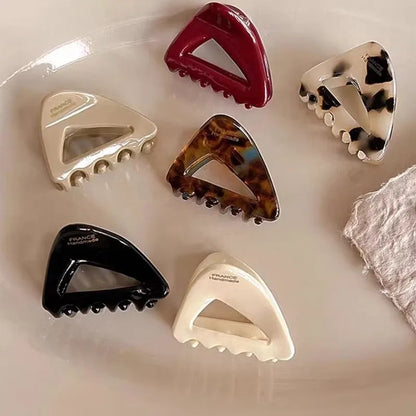 Ava | Triangle Acetate Mini Hair Claw Clip