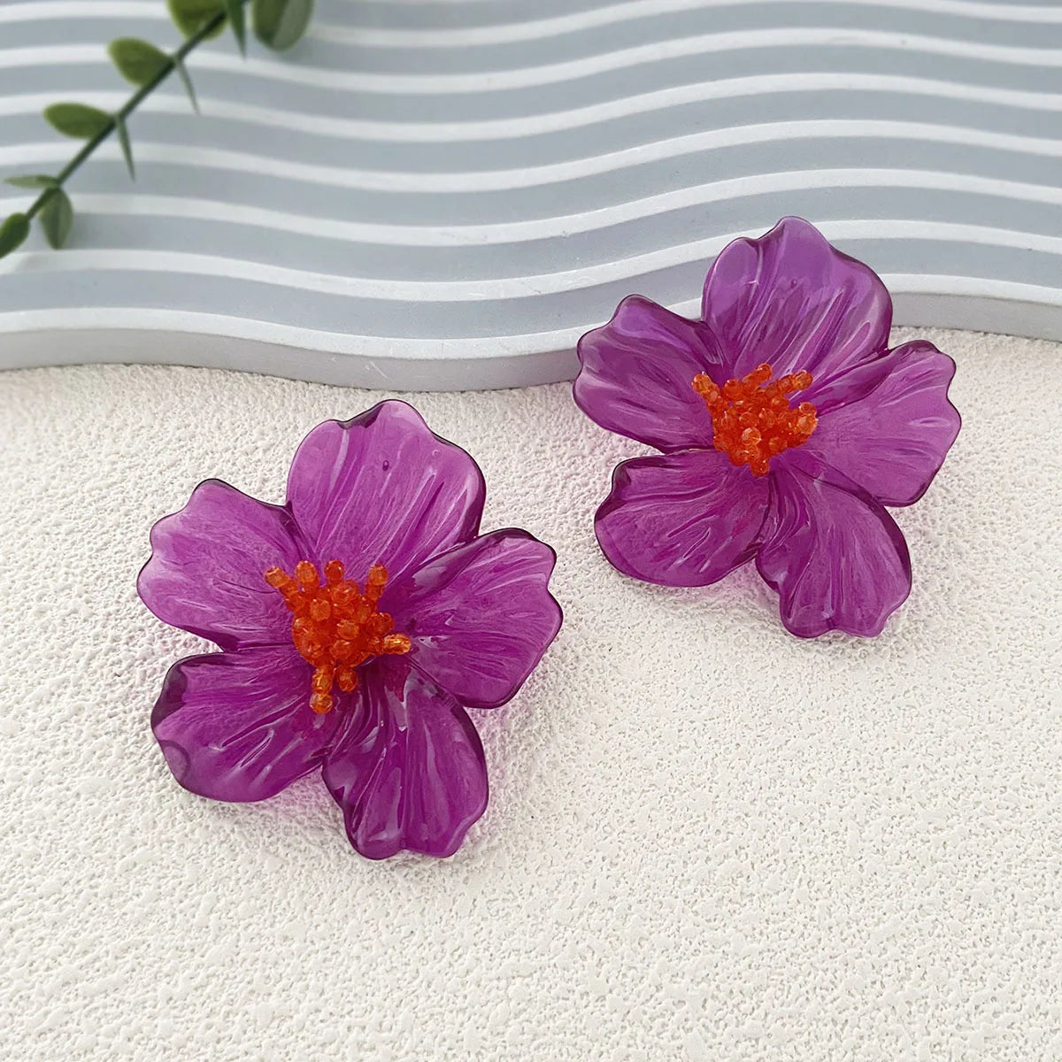 Poppy | Oversized Acrylic Floral Stud Earrings