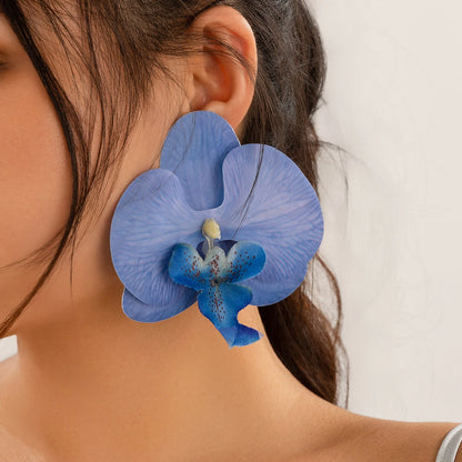 Orla | Orchid Resin Oversized Floral Earrings