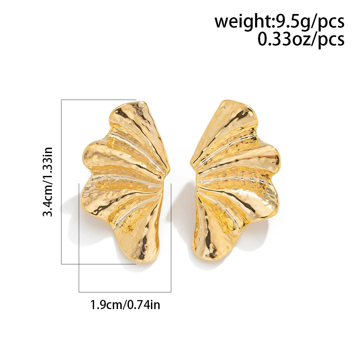 Brynn | Ginkgo Fan Maple Leaf Stud Earrings