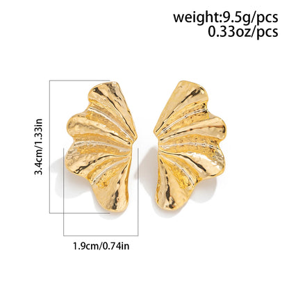 Brynn | Ginkgo Fan Maple Leaf Stud Earrings