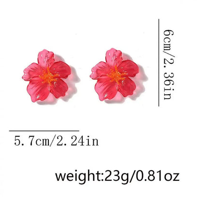 Poppy | Oversized Acrylic Floral Stud Earrings