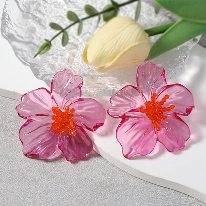 Poppy | Oversized Acrylic Floral Stud Earrings