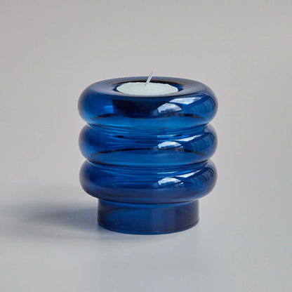 Opal | Ribbed Glass Tealight Candle Holder