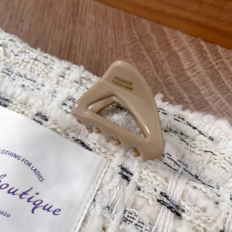 Ava | Triangle Acetate Mini Hair Claw Clip