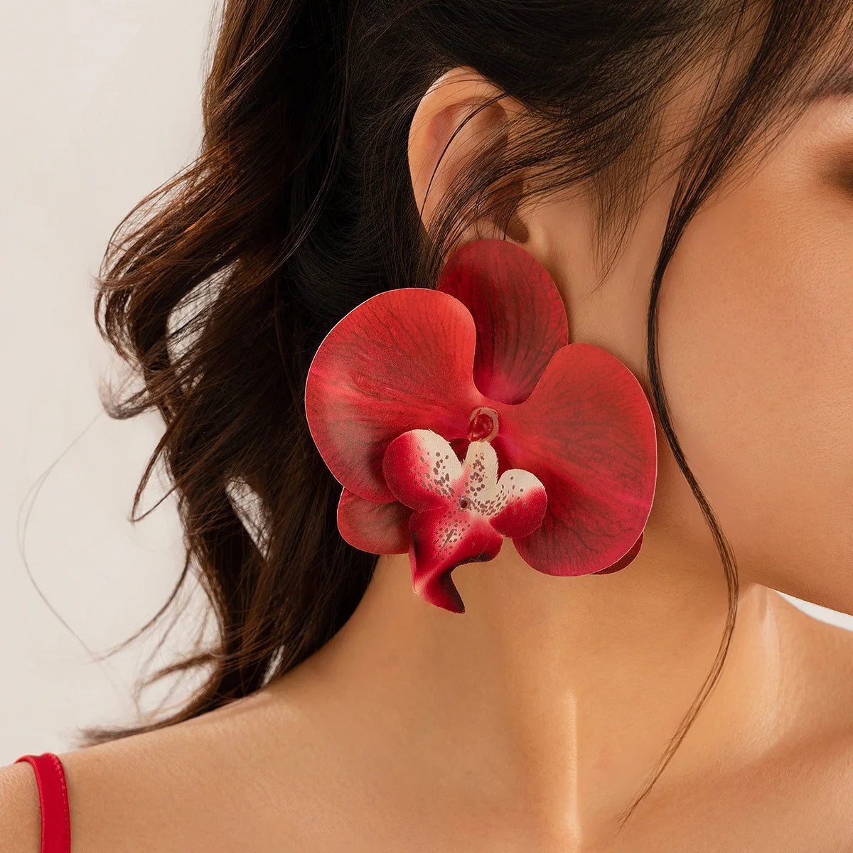 Orla | Orchid Resin Oversized Floral Earrings