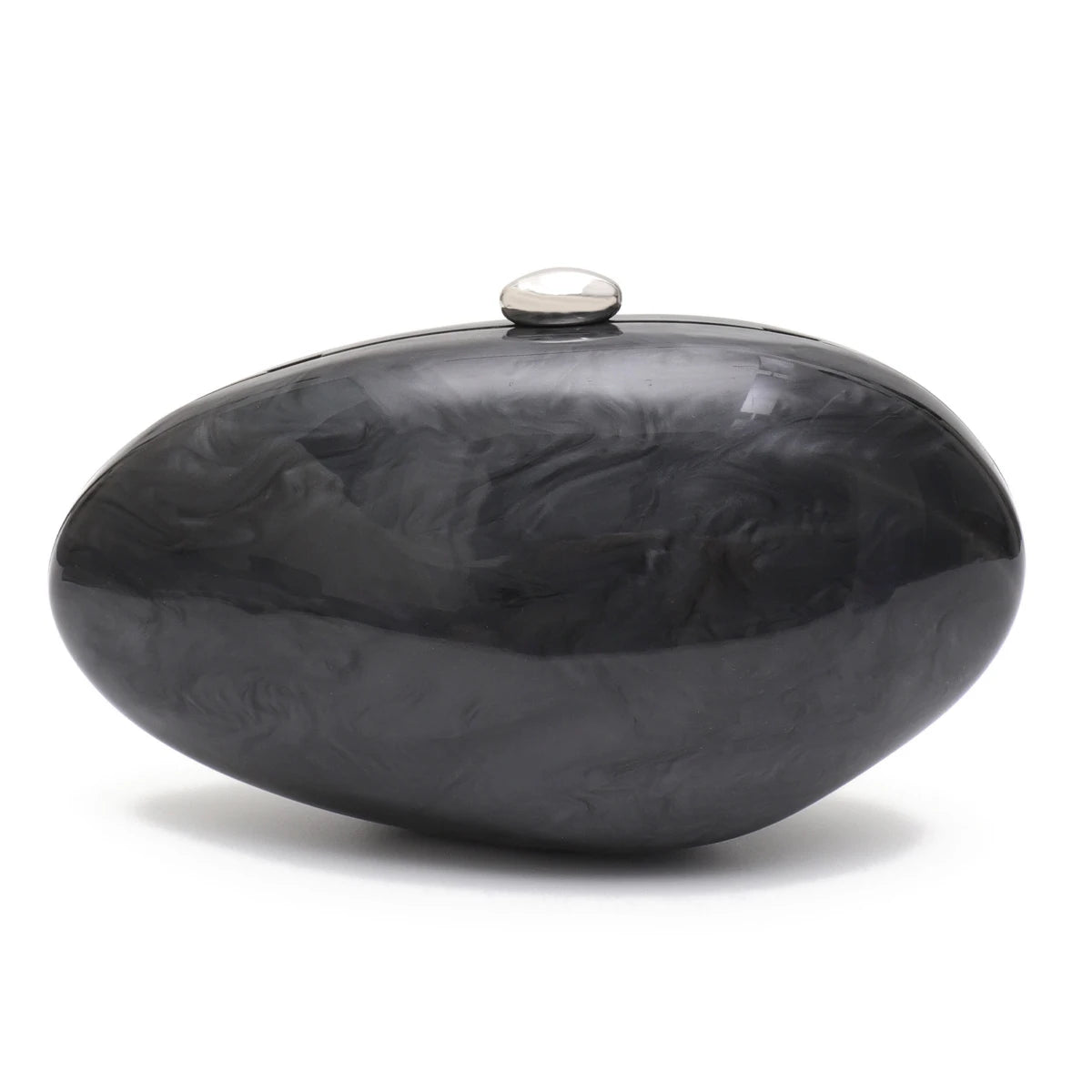 Maren | Oval Pearlescent Acrylic Shell Chain Clutch Bag