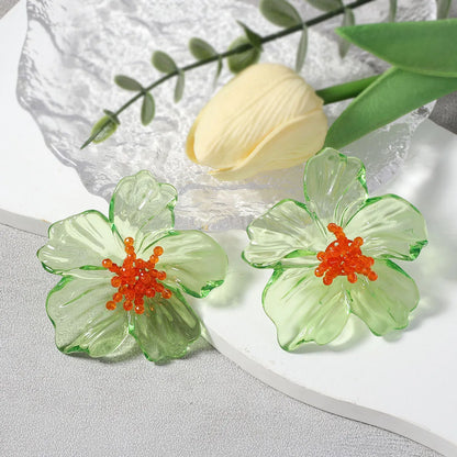 Poppy | Oversized Acrylic Floral Stud Earrings