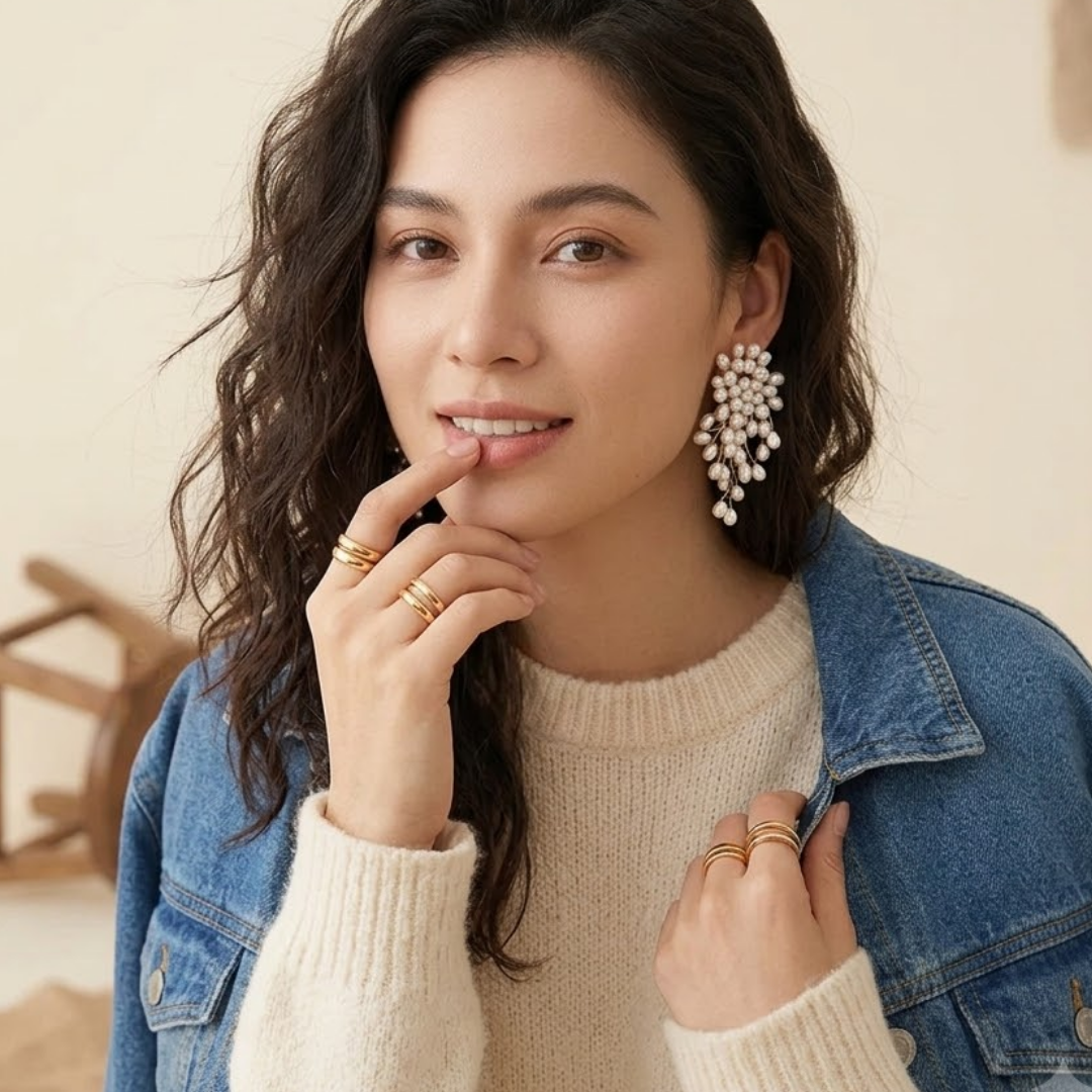 Seraphina | Cascading Tassel Pearl Earrings in Gold
