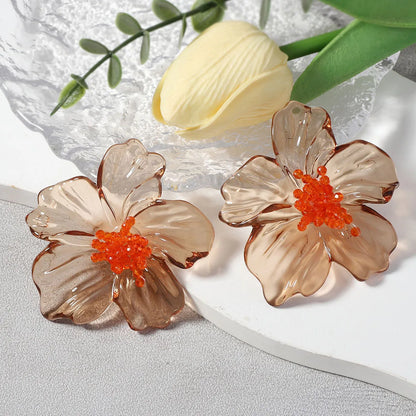 Poppy | Oversized Acrylic Floral Stud Earrings