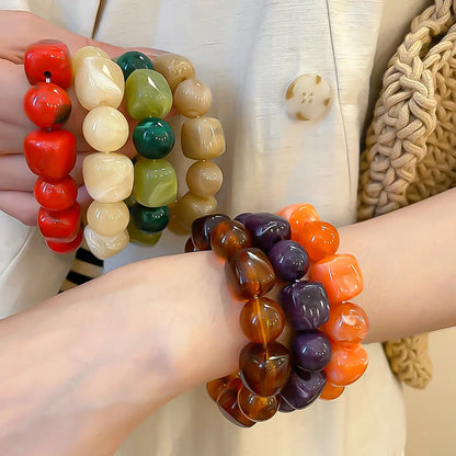 Beau | Chunky Acrylic Bead Stretch Bracelet